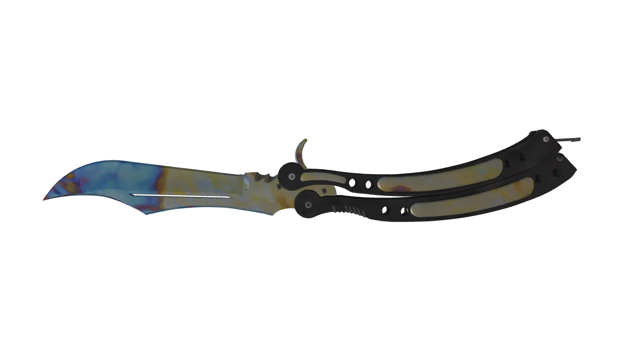 Butterfly Knife | Case Hardened seed #470, back