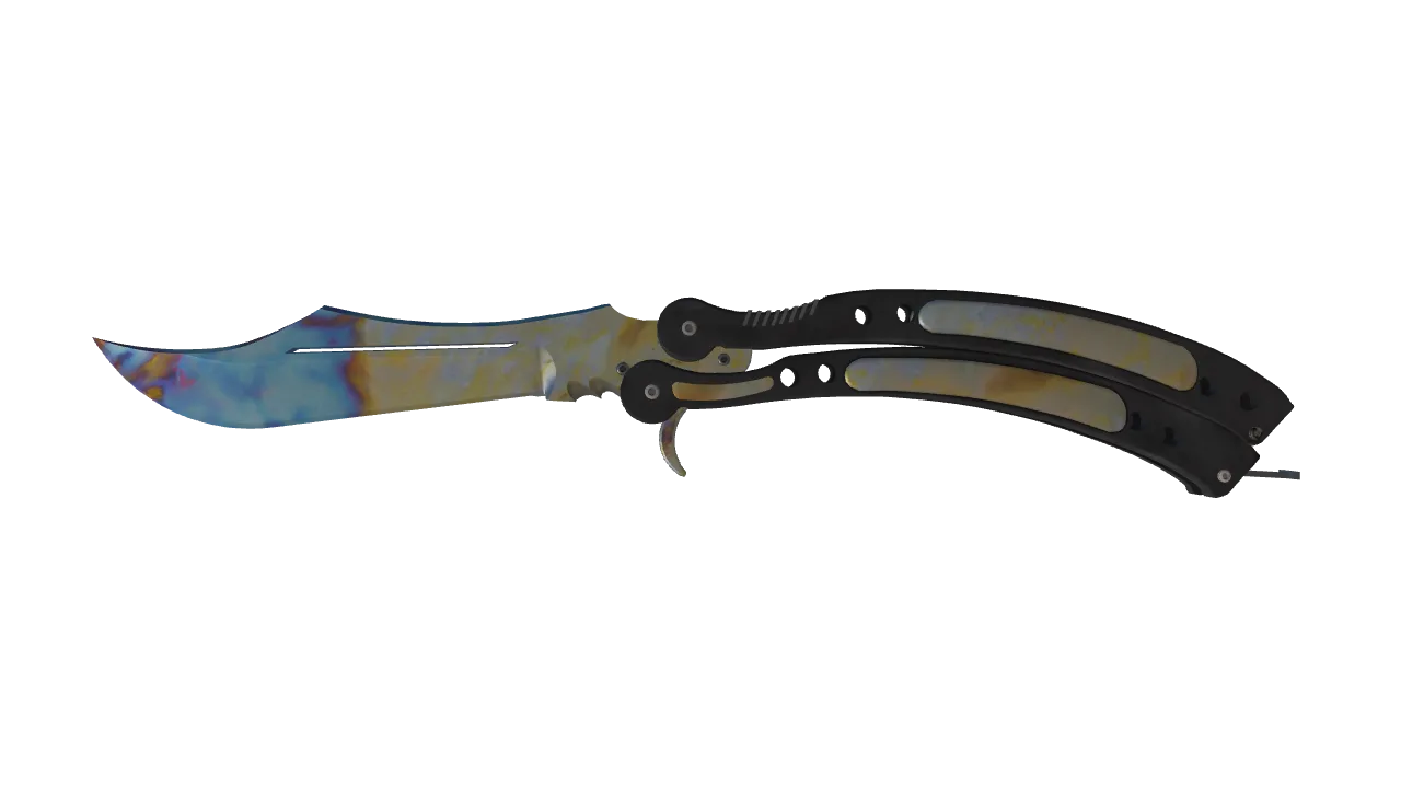 Butterfly Knife | Case Hardened seed #470, front