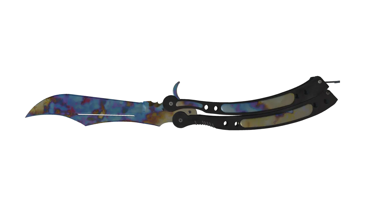 Butterfly Knife | Case Hardened seed #474, back