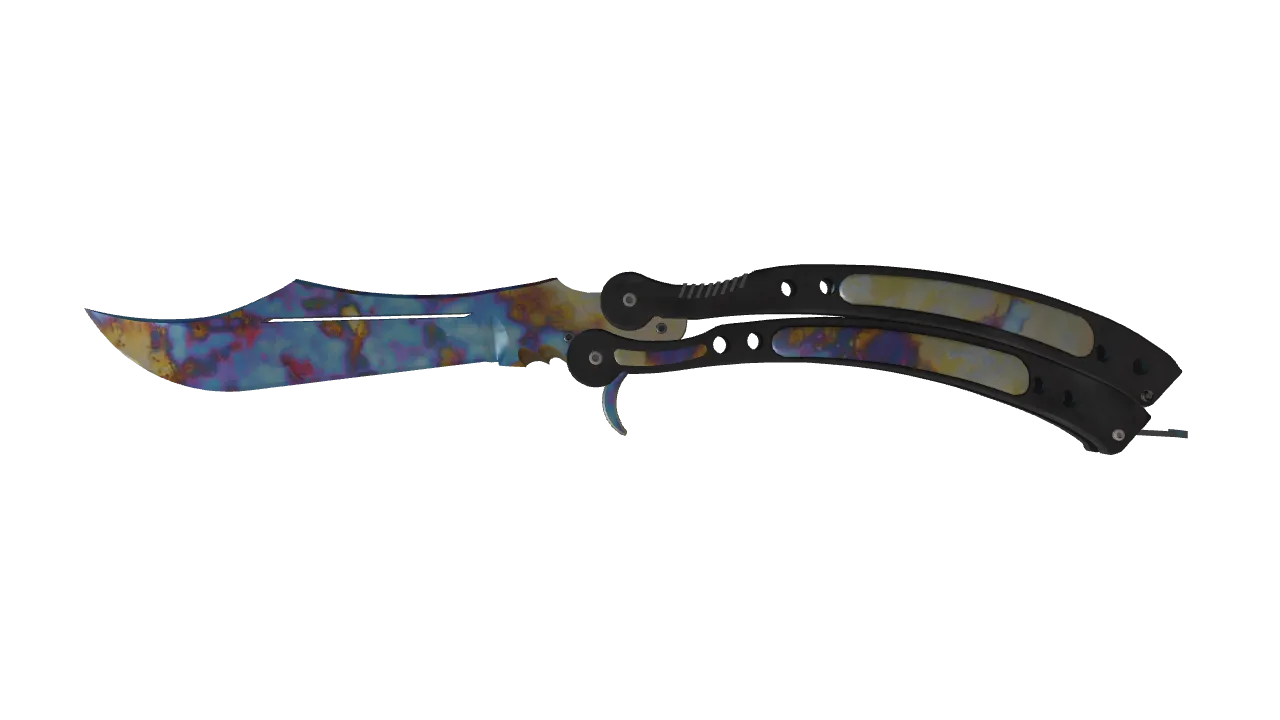 Butterfly Knife | Case Hardened seed #474, front