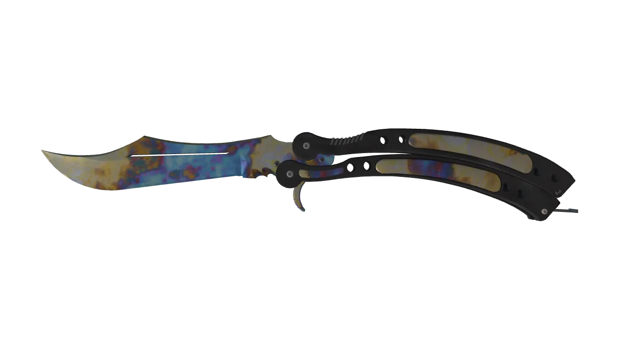 Butterfly Knife | Case Hardened seed #477, front
