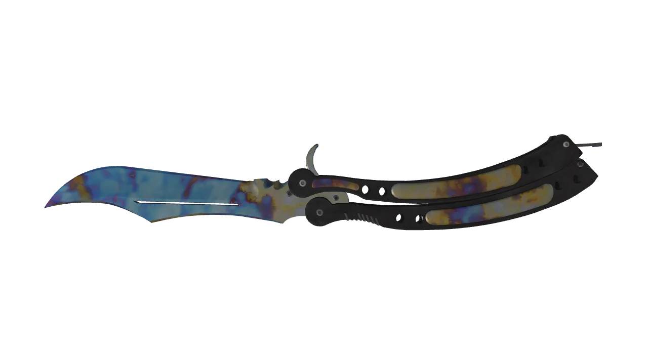 Butterfly Knife | Case Hardened seed #488, back