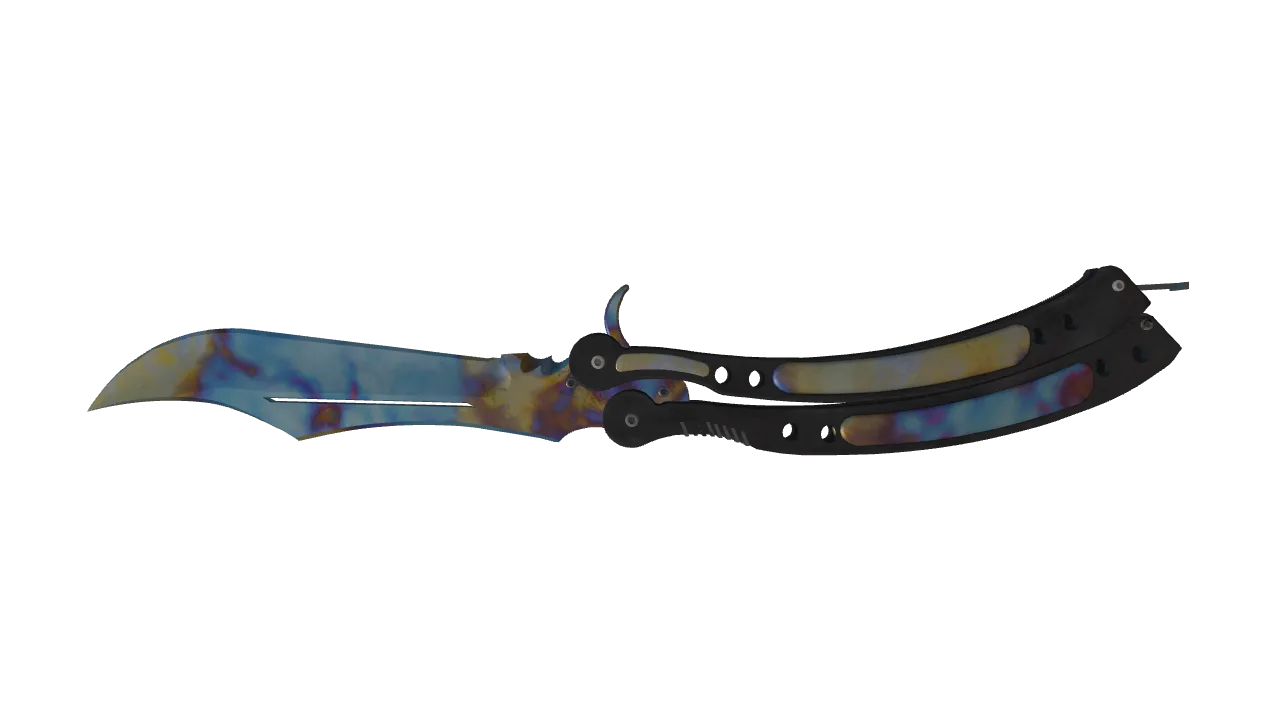 Butterfly Knife | Case Hardened seed #499, back