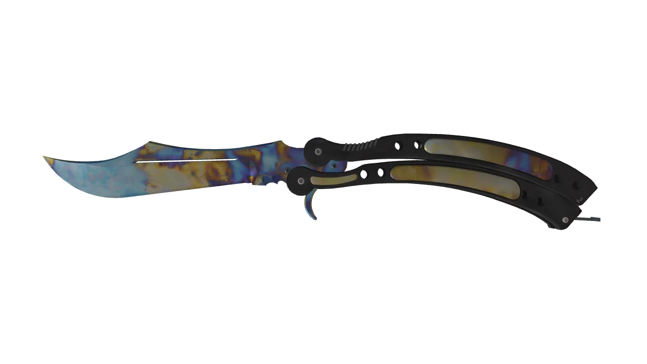 Butterfly Knife | Case Hardened seed #507, front