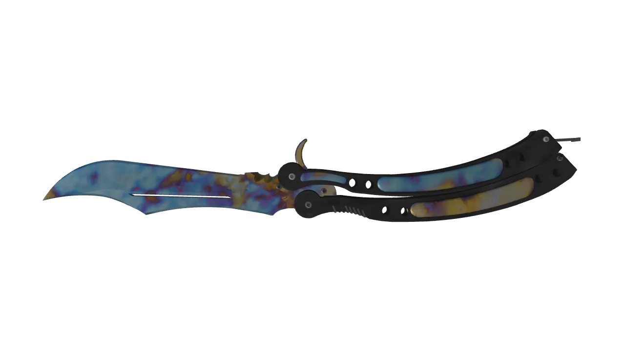 Butterfly Knife | Case Hardened seed #510, back