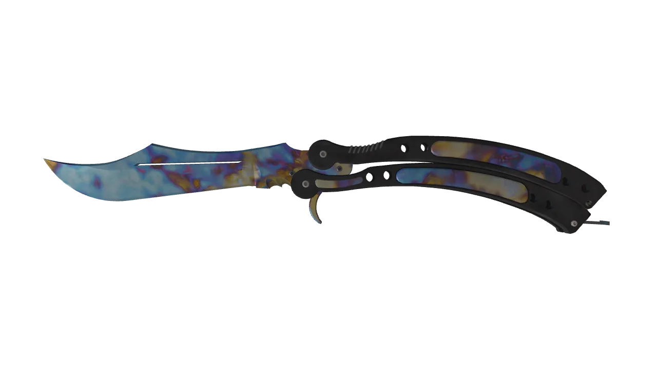 Butterfly Knife | Case Hardened seed #510, front