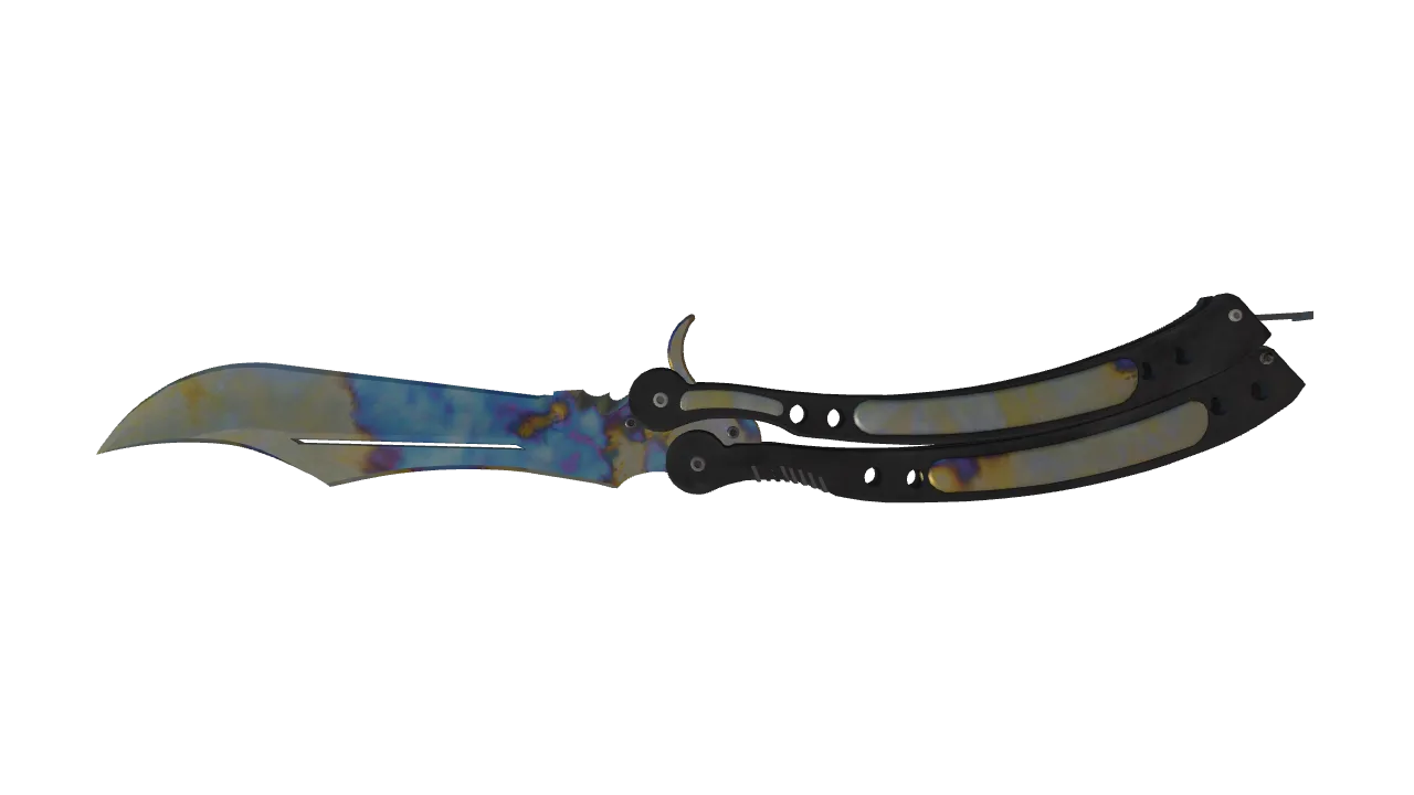 Butterfly Knife | Case Hardened seed #513, back
