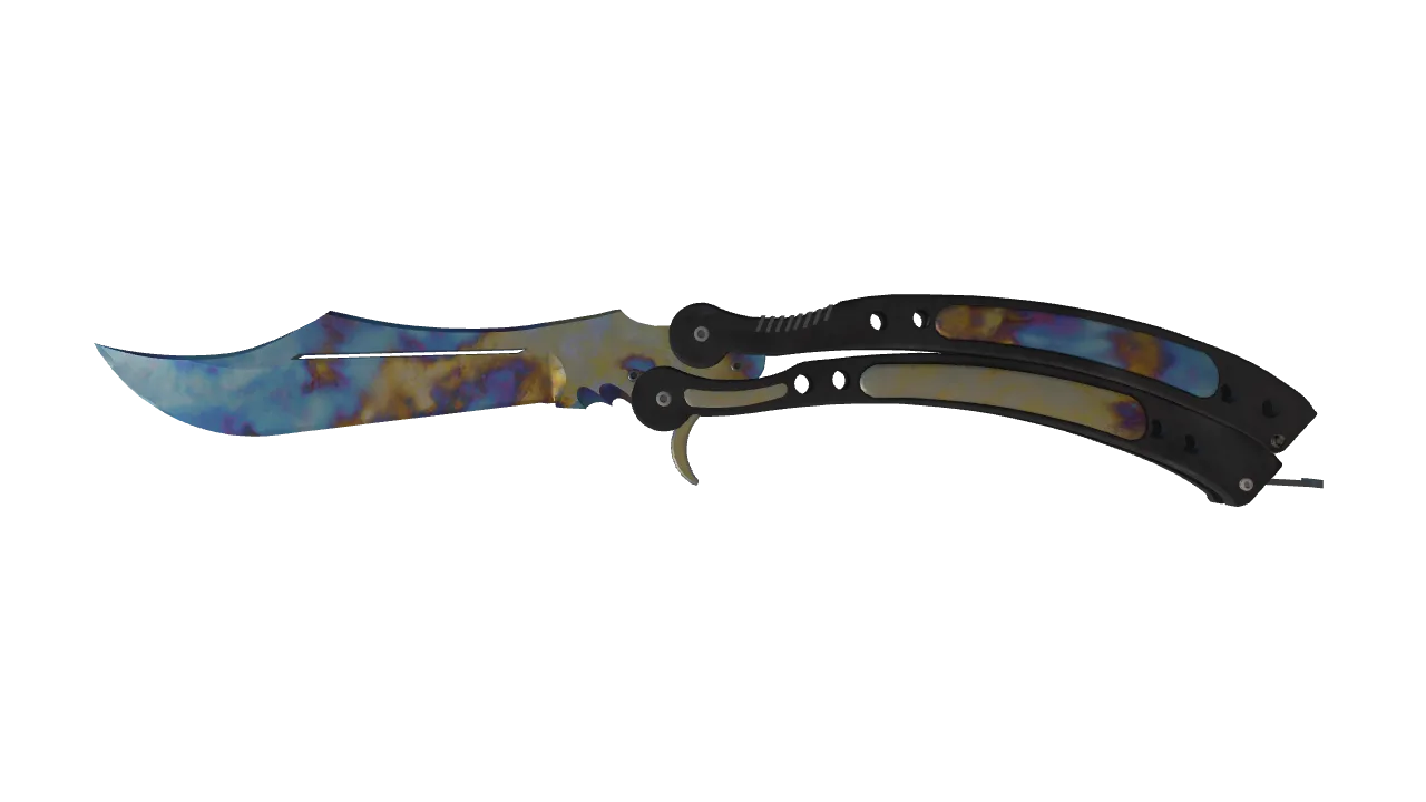 Butterfly Knife | Case Hardened seed #522, front