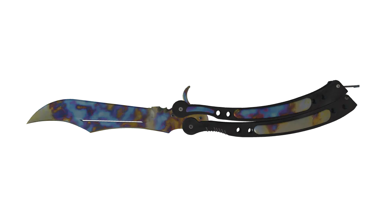 Butterfly Knife | Case Hardened seed #527, back
