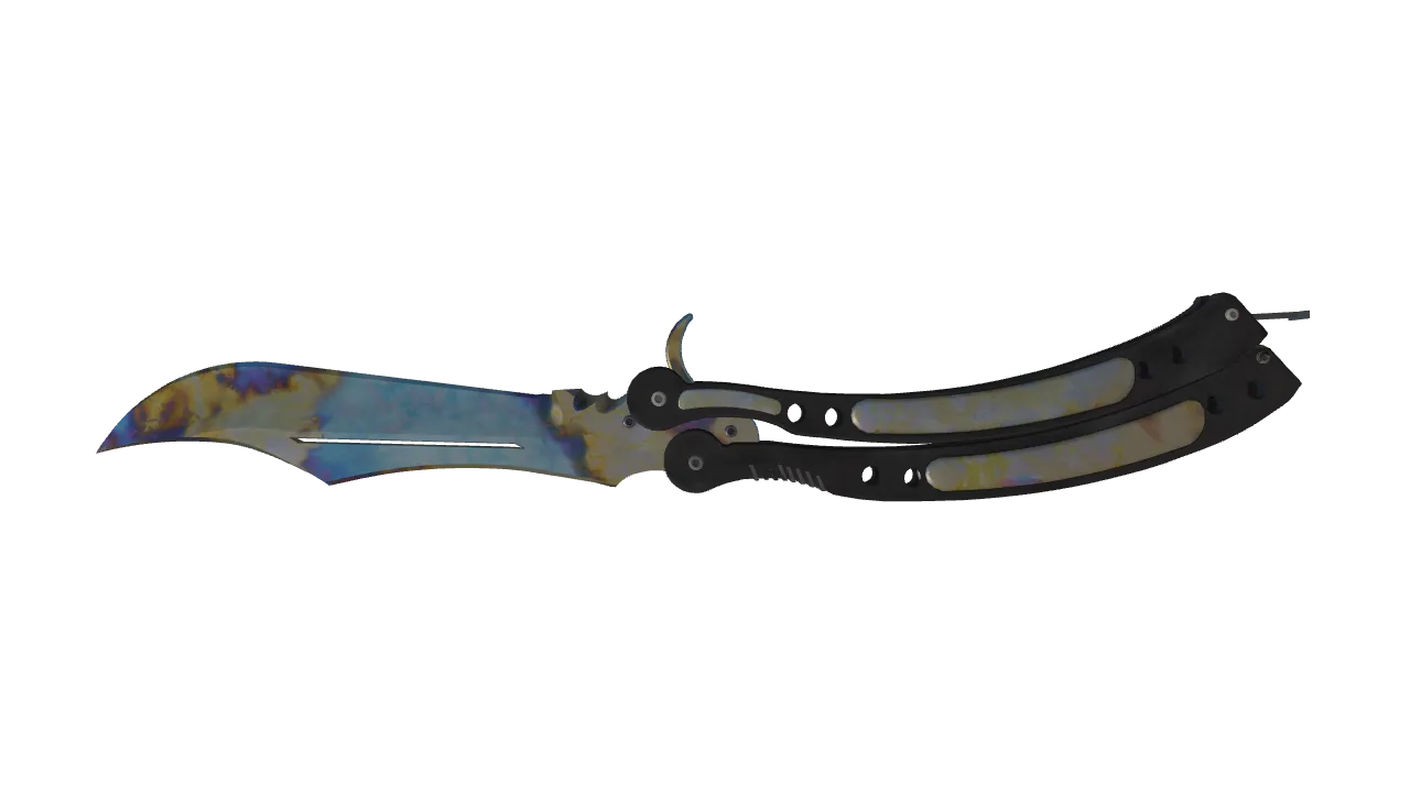 Butterfly Knife | Case Hardened seed #528, back
