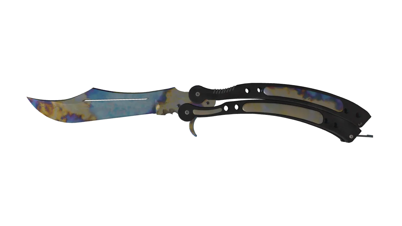 Butterfly Knife | Case Hardened seed #528, front