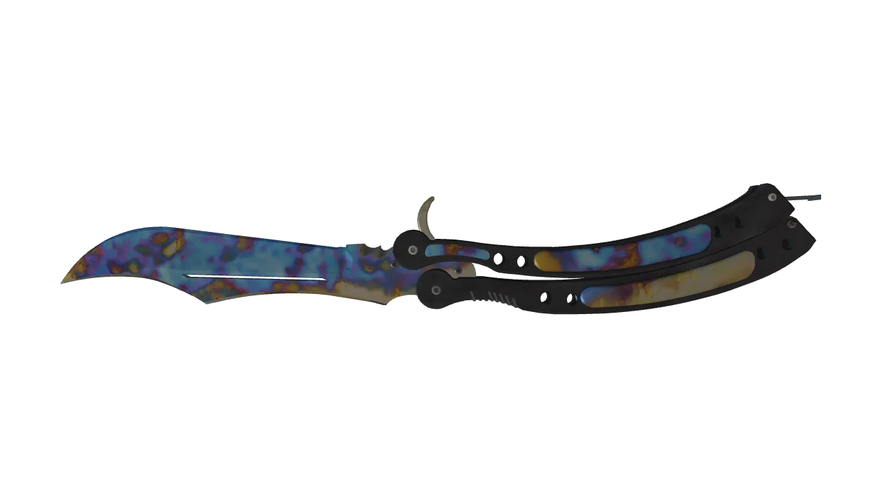Butterfly Knife | Case Hardened seed #534, back