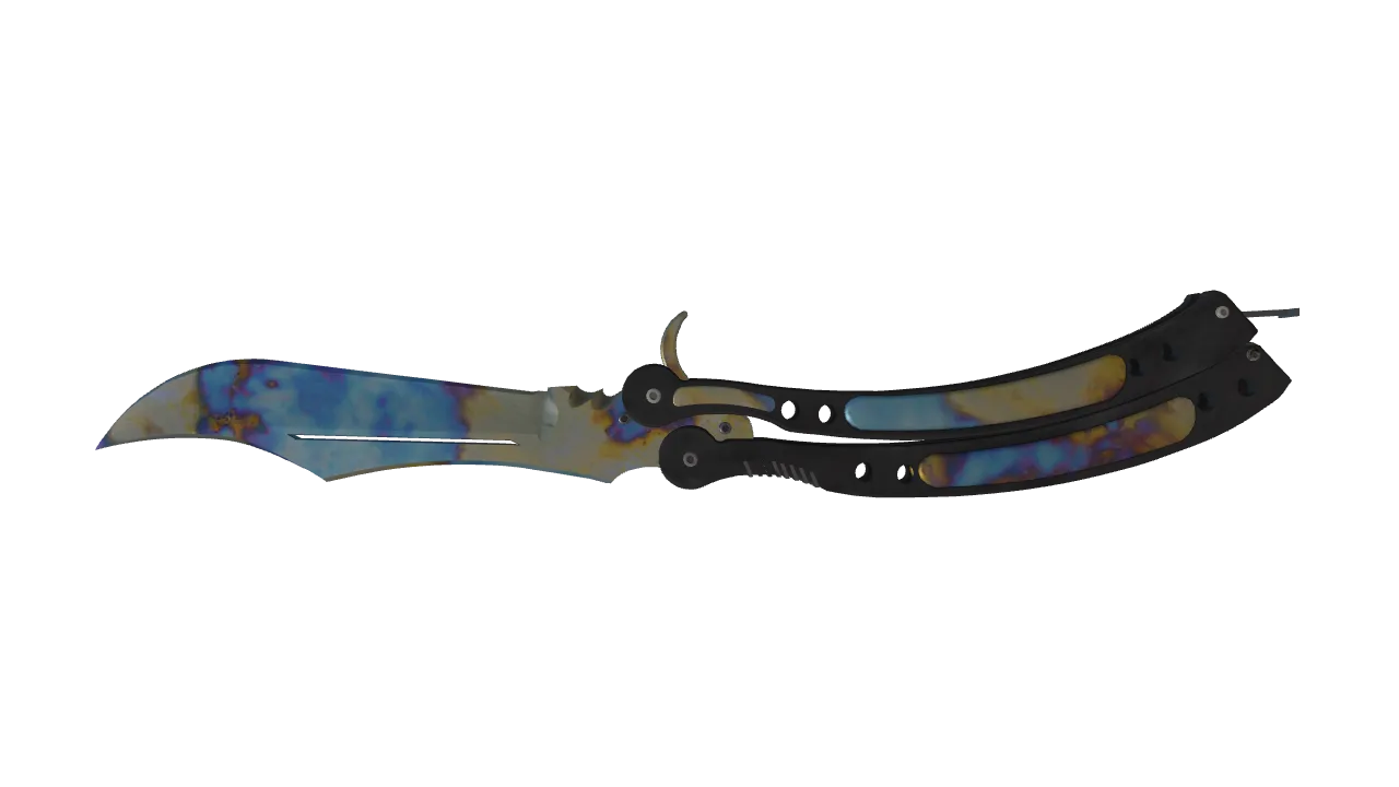 Butterfly Knife | Case Hardened seed #547, back