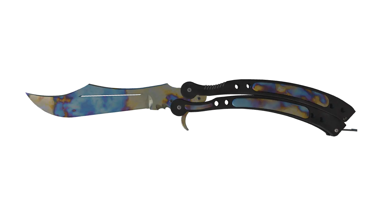 Butterfly Knife | Case Hardened seed #547, front