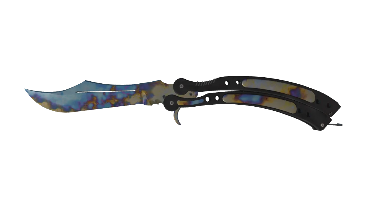 Butterfly Knife | Case Hardened seed #575, front