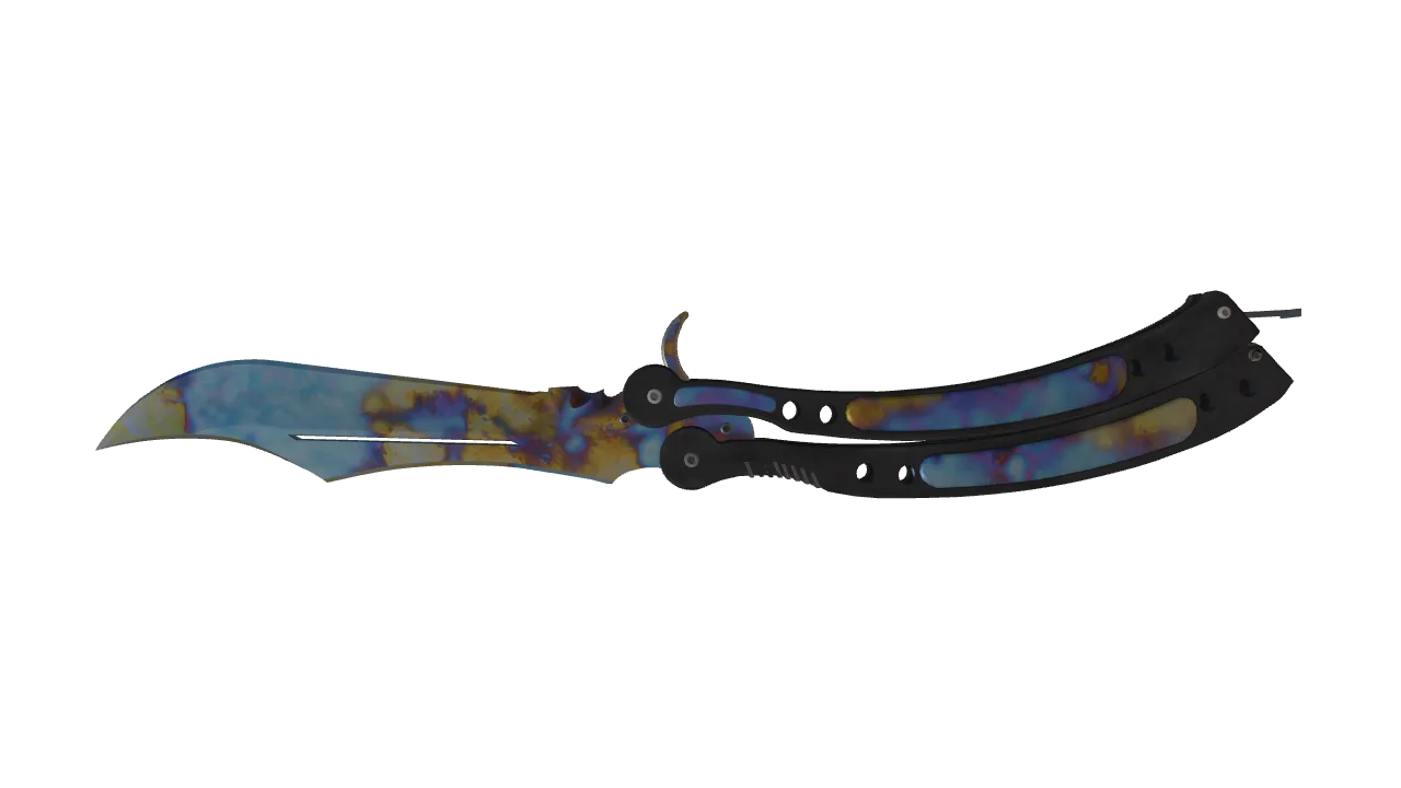 Butterfly Knife | Case Hardened seed #598, back