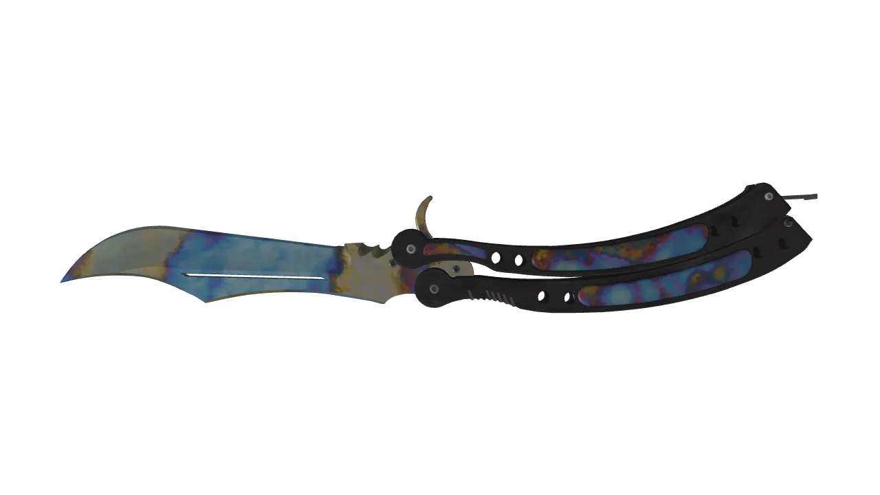 Butterfly Knife | Case Hardened seed #61, back