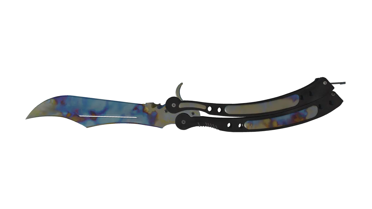Butterfly Knife | Case Hardened seed #612, back