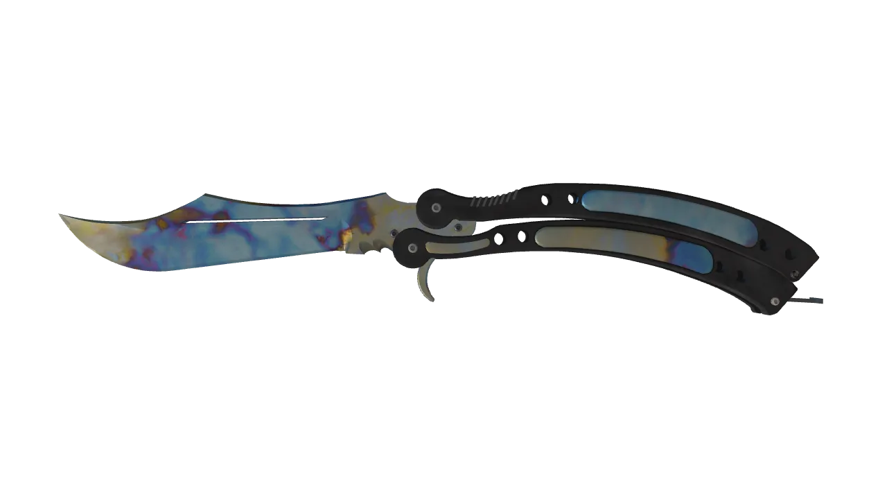 Butterfly Knife | Case Hardened seed #612, front