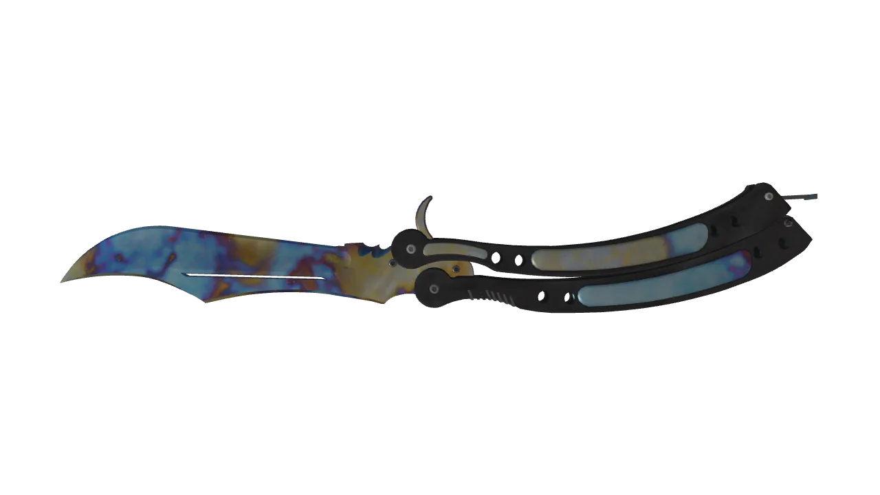 Butterfly Knife | Case Hardened seed #615, back