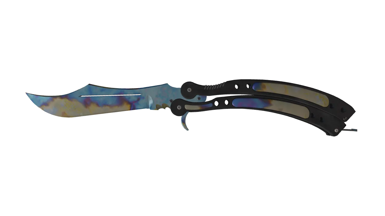 Butterfly Knife | Case Hardened seed #618, front