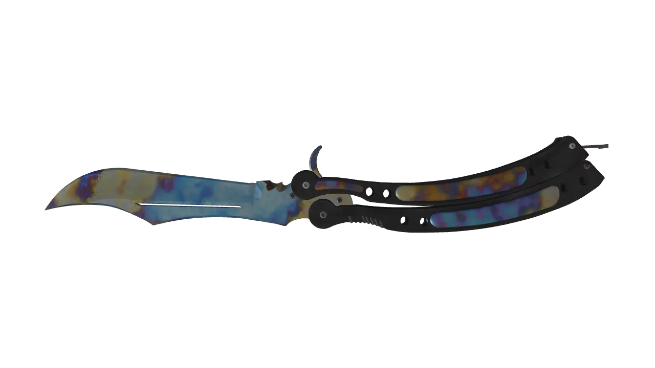 Butterfly Knife | Case Hardened seed #629, back