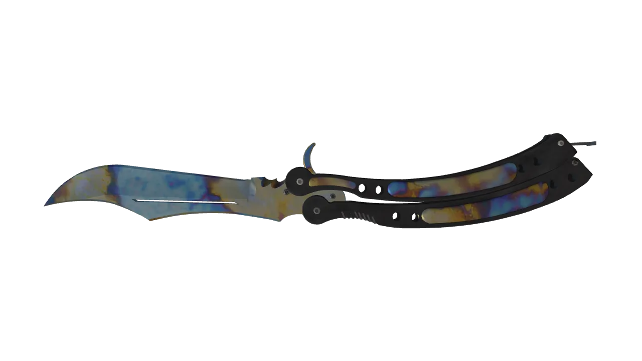 Butterfly Knife | Case Hardened seed #630, back