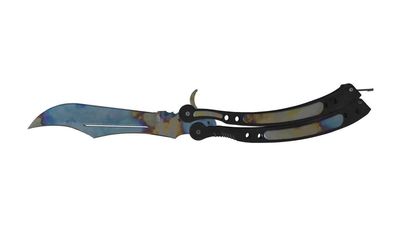 Butterfly Knife | Case Hardened seed #638, back