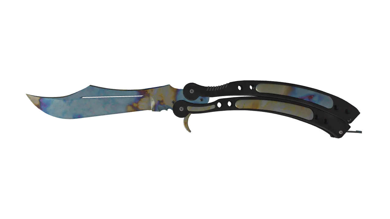 Butterfly Knife | Case Hardened seed #638, front