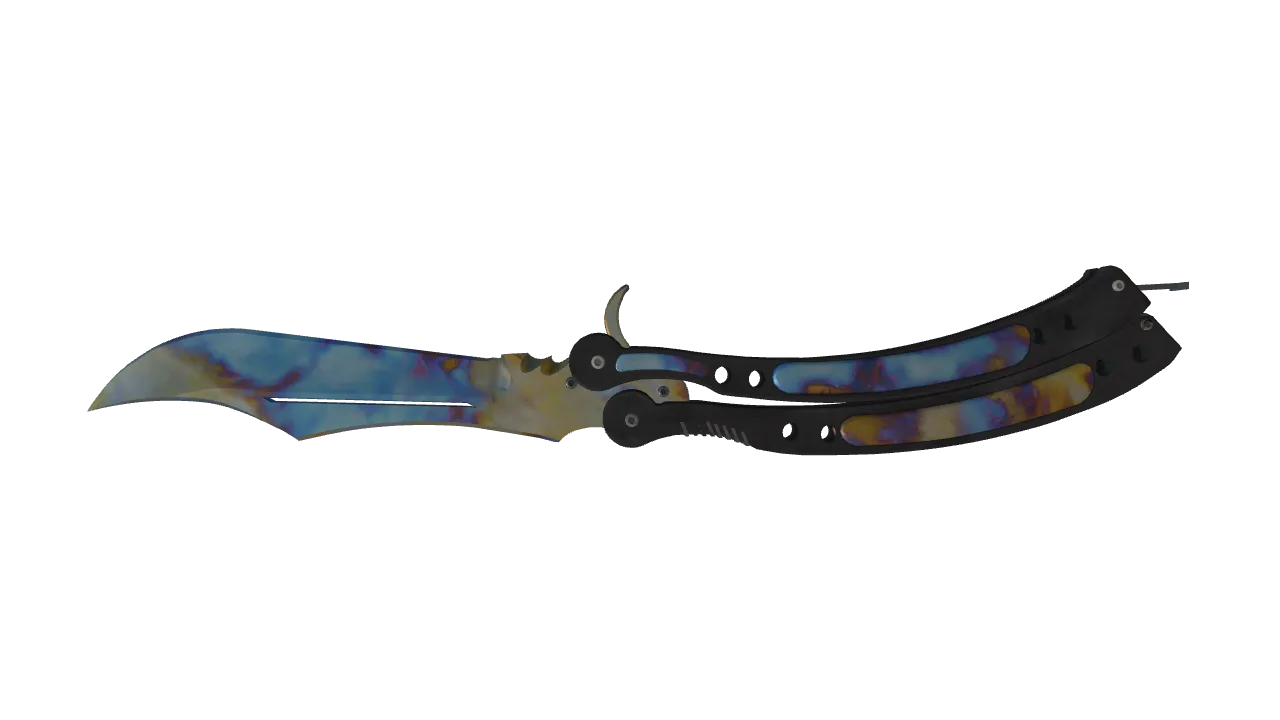 Butterfly Knife | Case Hardened seed #642, back