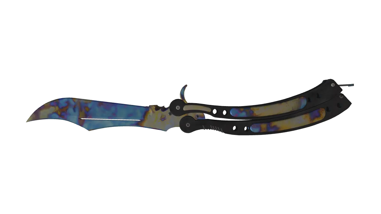Butterfly Knife | Case Hardened seed #643, back