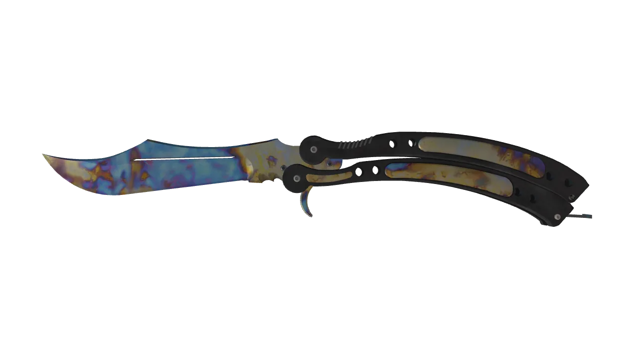 Butterfly Knife | Case Hardened seed #643, front