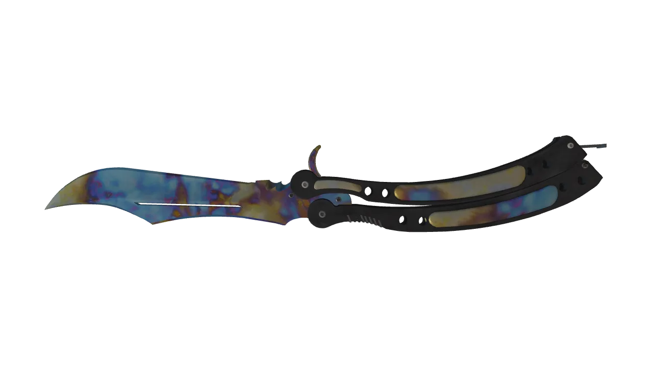 Butterfly Knife | Case Hardened seed #655, back