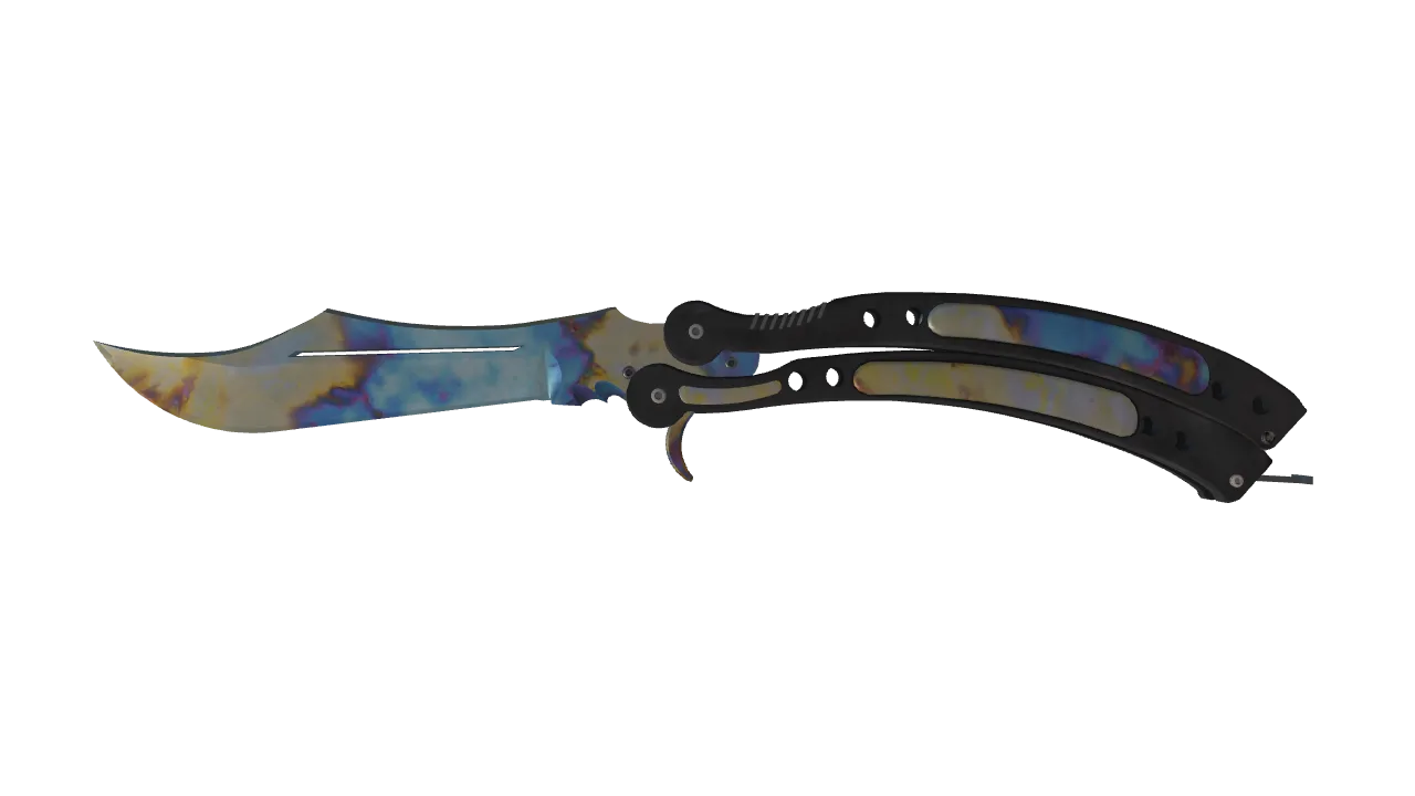 Butterfly Knife | Case Hardened seed #658, front