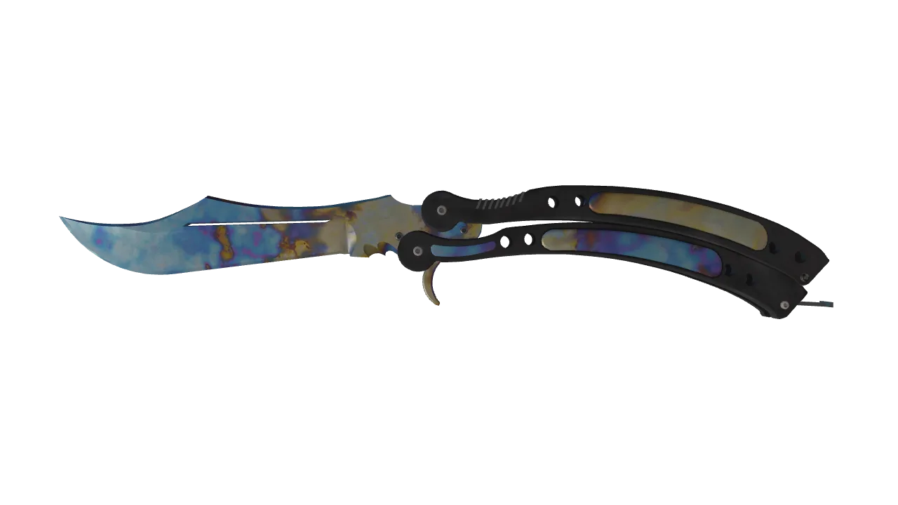 Butterfly Knife | Case Hardened seed #664, front