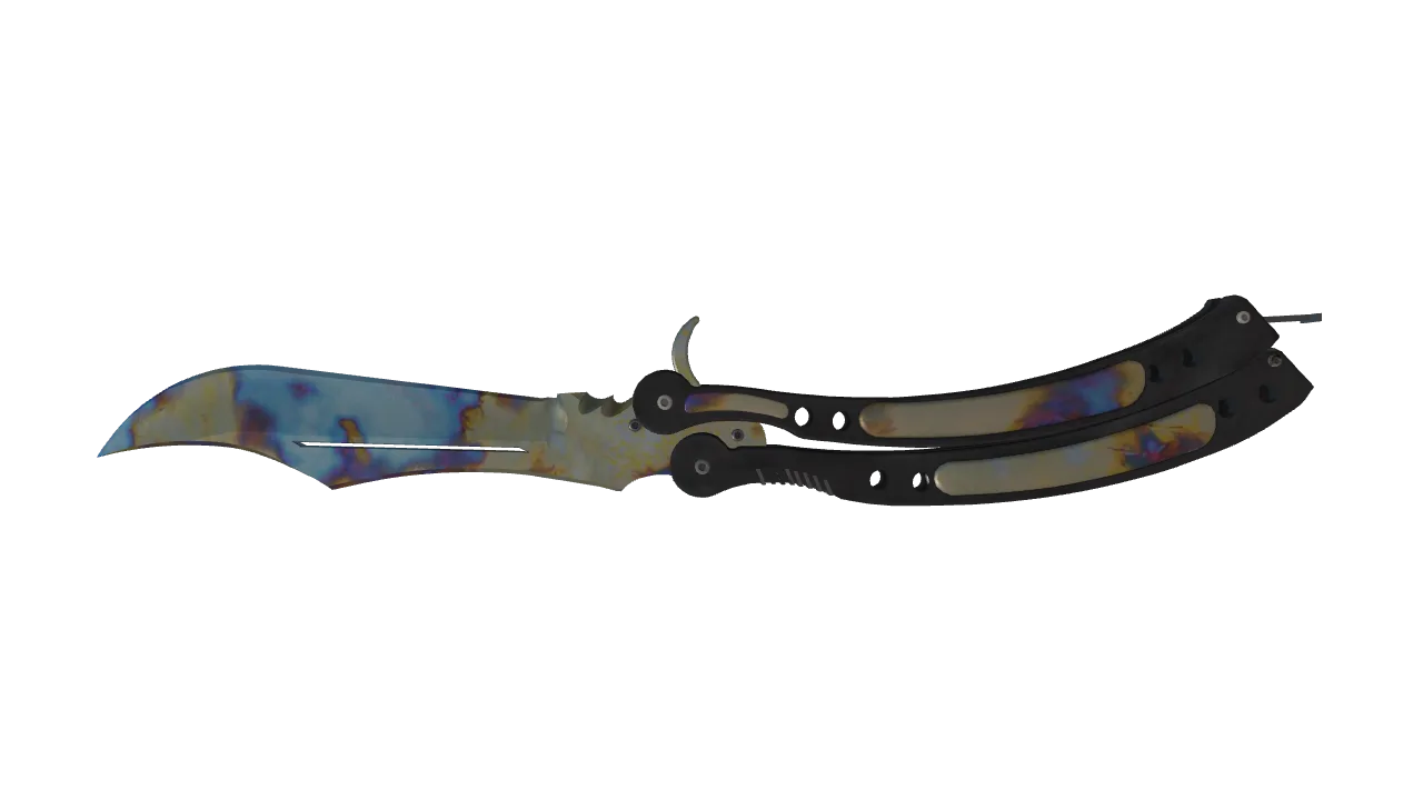 Butterfly Knife | Case Hardened seed #67, back