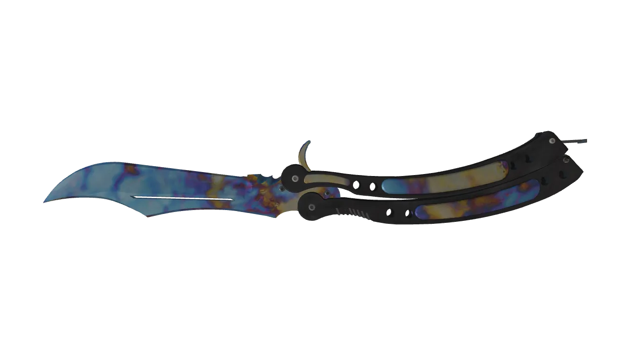 Butterfly Knife | Case Hardened seed #694, back