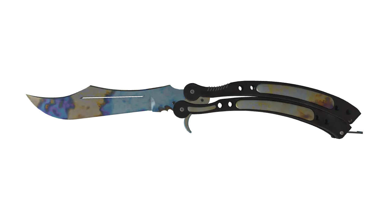 Butterfly Knife | Case Hardened seed #699, front