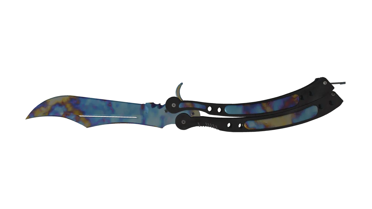 Butterfly Knife | Case Hardened seed #703, back