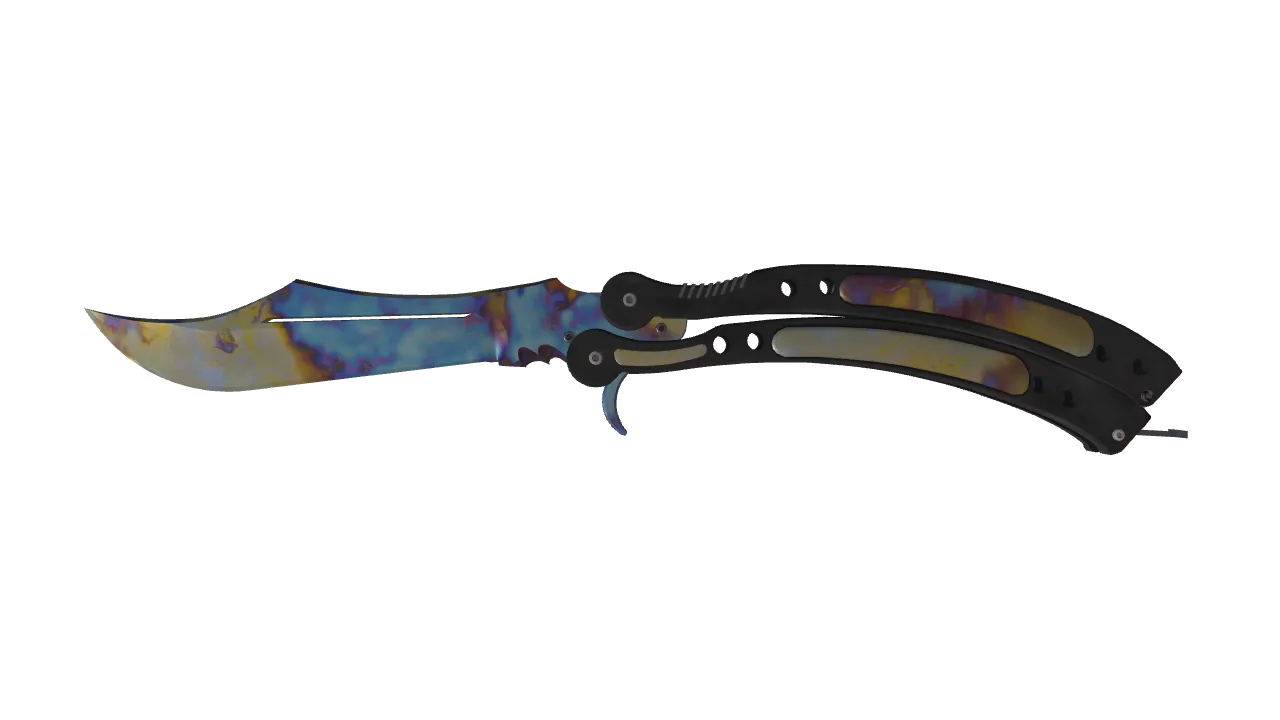Butterfly Knife | Case Hardened seed #705, front