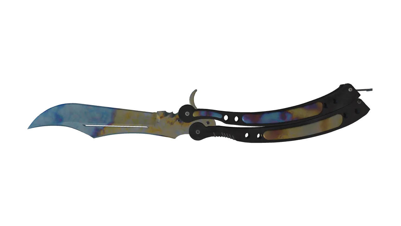 Butterfly Knife | Case Hardened seed #713, back