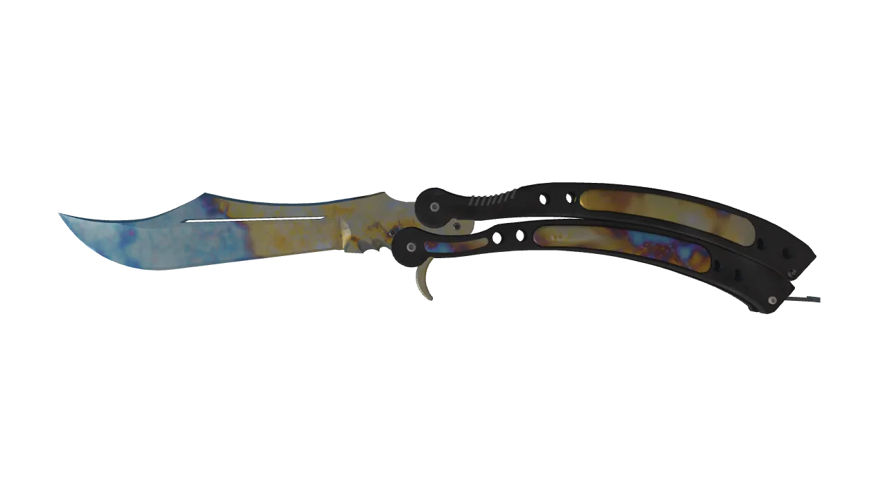 Butterfly Knife | Case Hardened seed #713, front