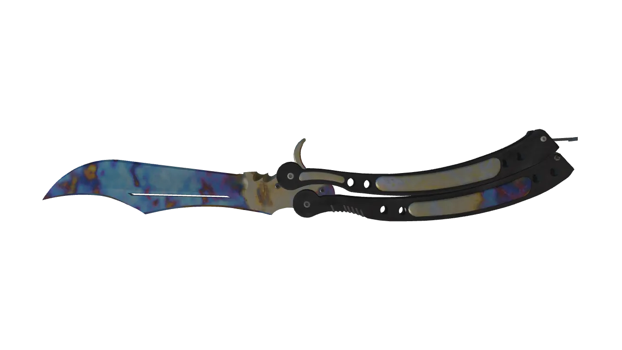Butterfly Knife | Case Hardened seed #717, back
