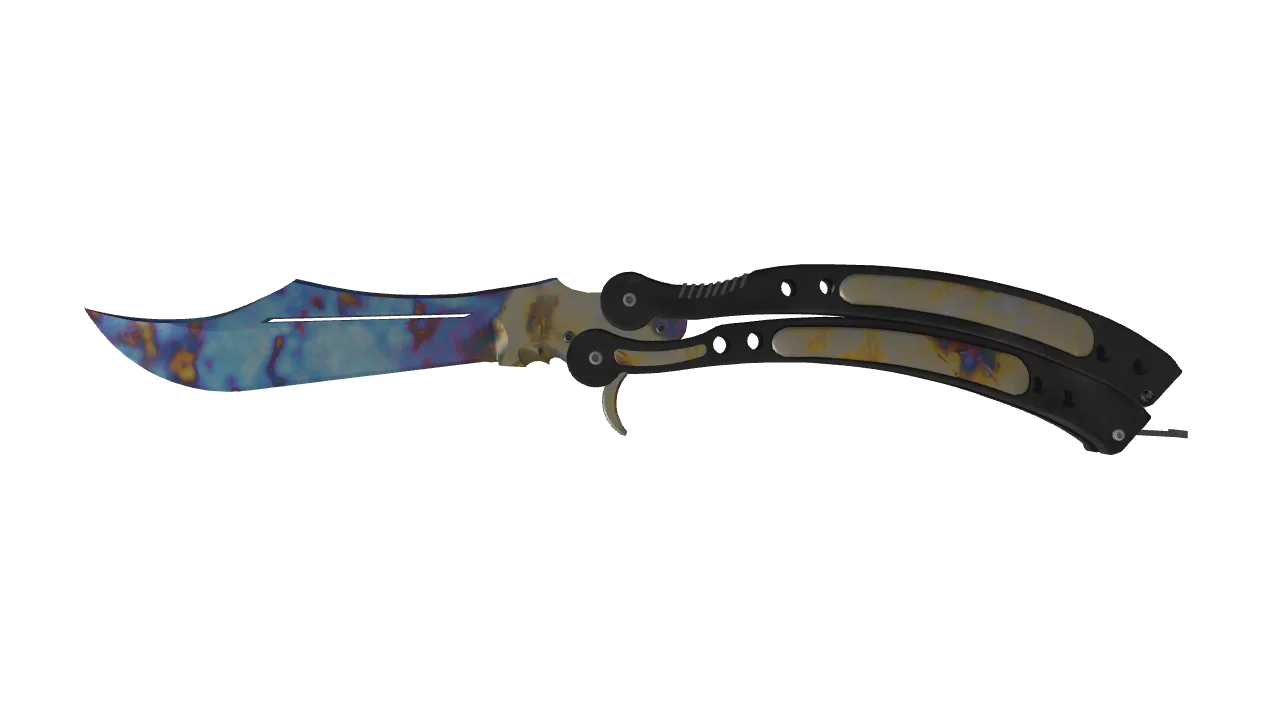 Butterfly Knife | Case Hardened seed #717, front
