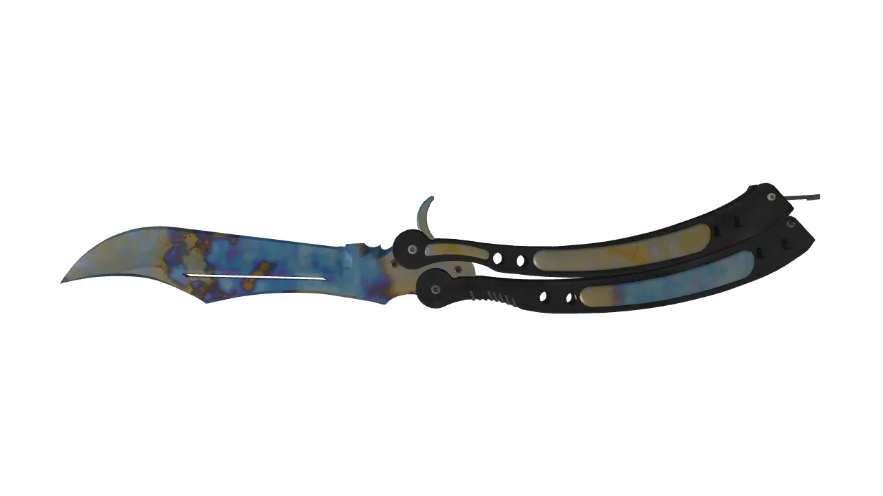 Butterfly Knife | Case Hardened seed #72, back