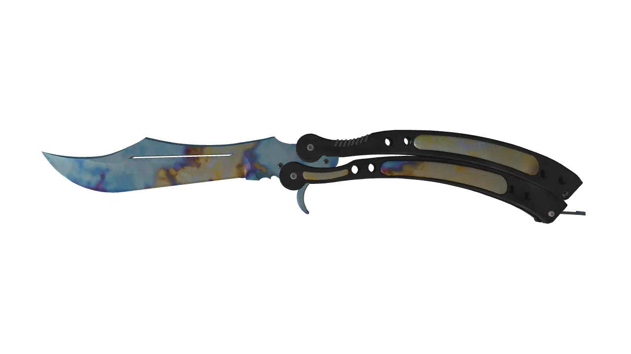 Butterfly Knife | Case Hardened seed #721, front