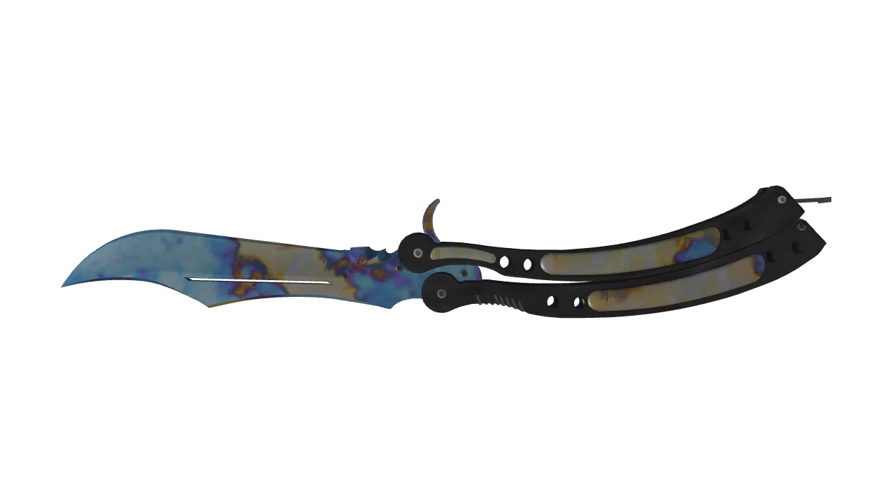 Butterfly Knife | Case Hardened seed #73, back