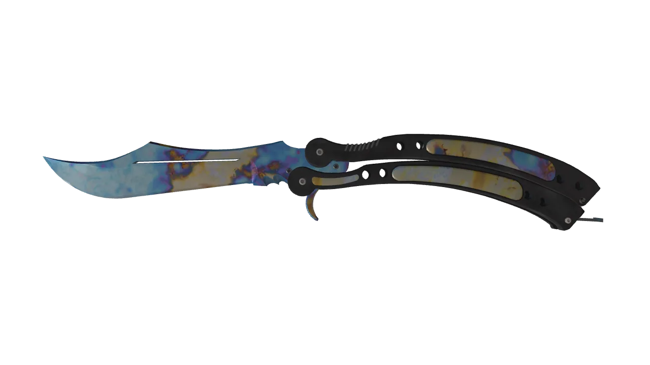 Butterfly Knife | Case Hardened seed #73, front