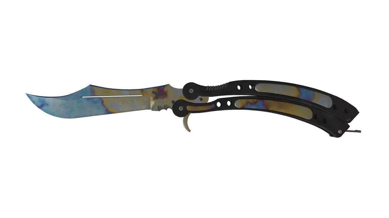 Butterfly Knife | Case Hardened seed #74, front