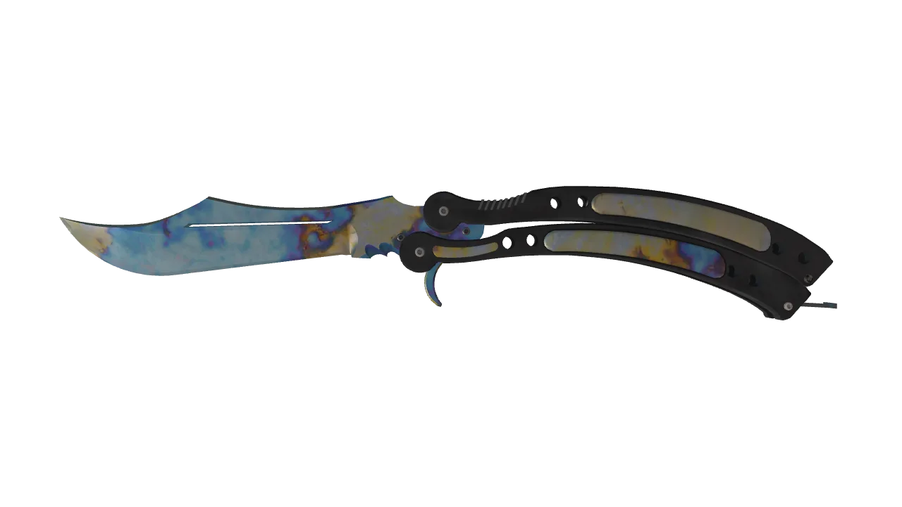 Butterfly Knife | Case Hardened seed #749, front